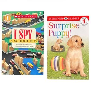 ✅ 5 for $25 - I Spy & Surprise Puppy Early Reader Books, Set of 2